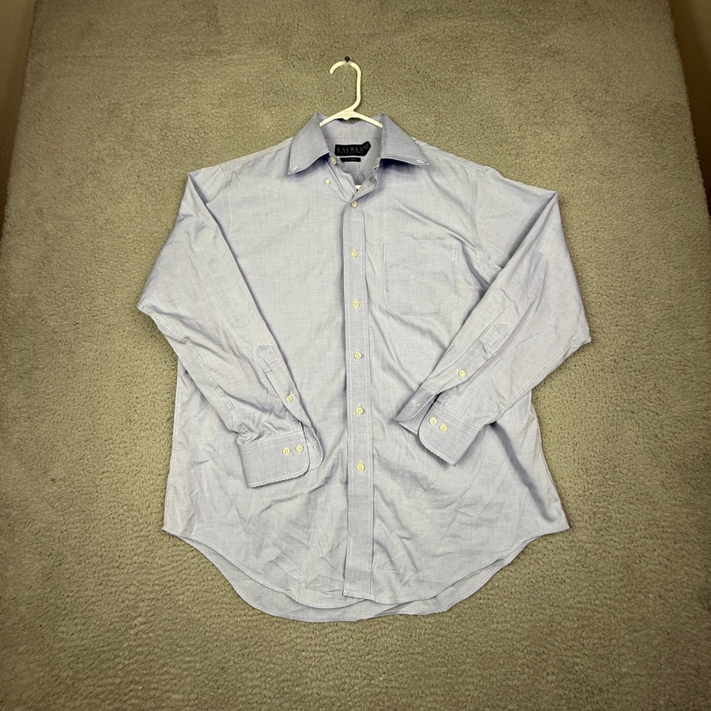 Lauren Ralph Lauren Men's Light Blue Non Iron Dress Shirt Size 15 1/2 34 35